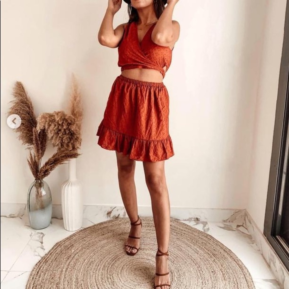 ZARA - Openwork Embroidered Dress, Size M